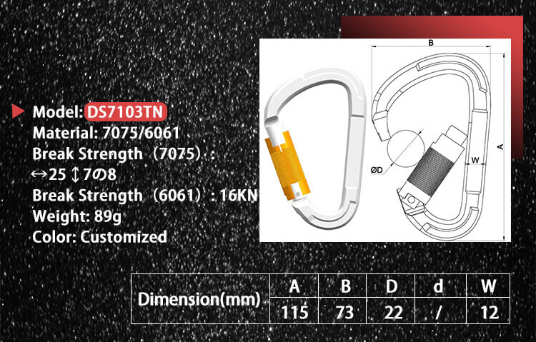 DS7103TN Aluminium Hook, Carabiner Hook - Dawson Group Ltd. - China Manufacturer, Supplier, Factory
