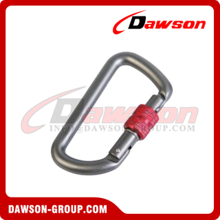 DSJ-T1808N Aluminum Material For Custom Round Shape Carabiner, Ultra-light 12Kn Locking Aluminum Carabiner 