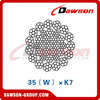 Steel Wire Rope Construction(27(W)×K7)(35(W)×K7), Wire Rope for Construction Machinery