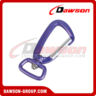 DSJ-A1303+D Latest Style Aluminum Swivel Carabiner, Locking Swivel Carabiner For Dog Leash