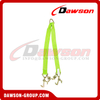 Tow Straps V Bridle 3''×24'' with RTJ Clusters, Hi VIZ/HI Abrasion Green Webbing, 4700 lbs WLL, Recovery V Strap with Reinforced Webbing for Towing, Wrecker, Rollback, Car Hauler