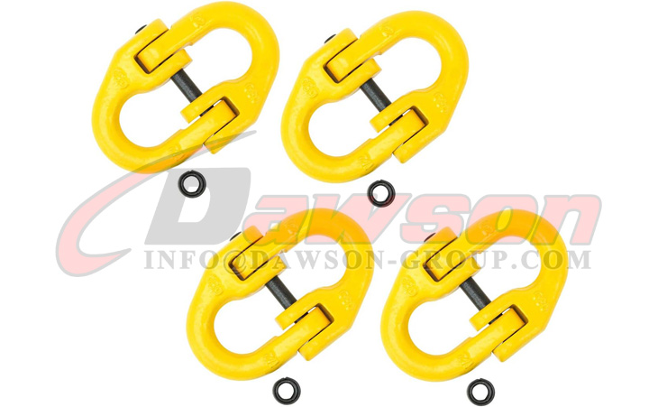 Mytee Products G100 Hammerlock Coupling Links – 1/2" Forged Alloy Steel, 15,000 Lb WLL, Blue (4-Pack)