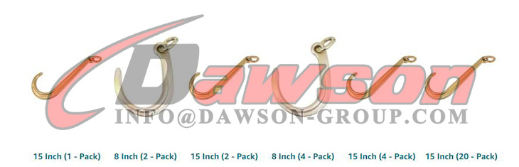 8 Pack 15'' Inch J Hook Heavy Duty G70 Tow Axle Strap Wrecker Roll Back  Clevis WLL 5400 lbs - Dawson Group Ltd. - China Manufacturer, Supplier,  Factory