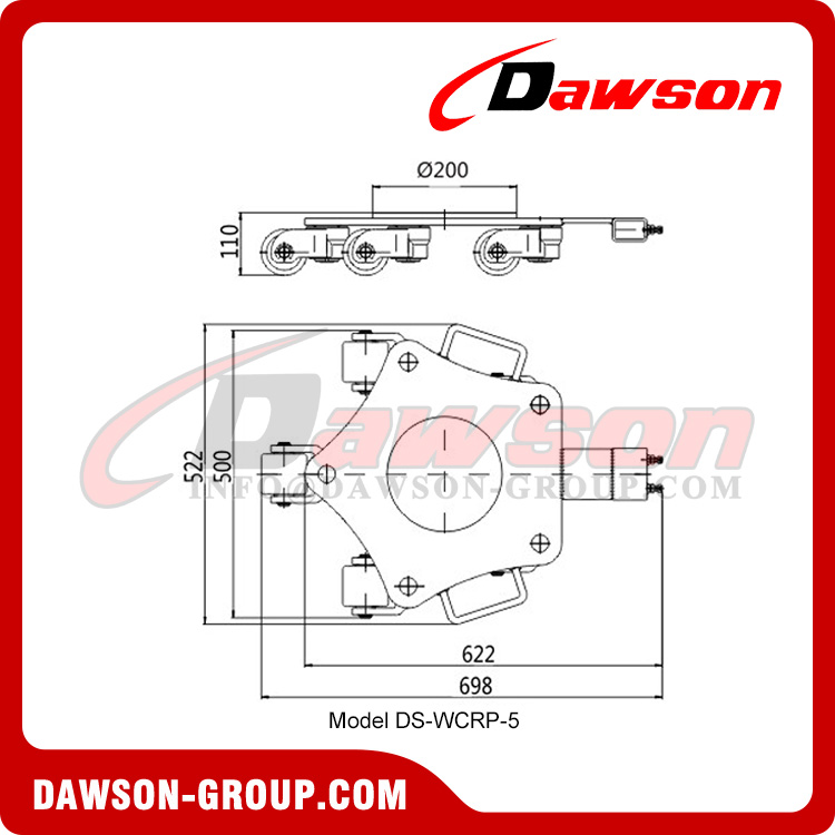 DS-WCRP3 DS-WCRP5 Series Rotating Trolleys, Rotating Transport Trolleys, Rotating Dollies, Transport Skates