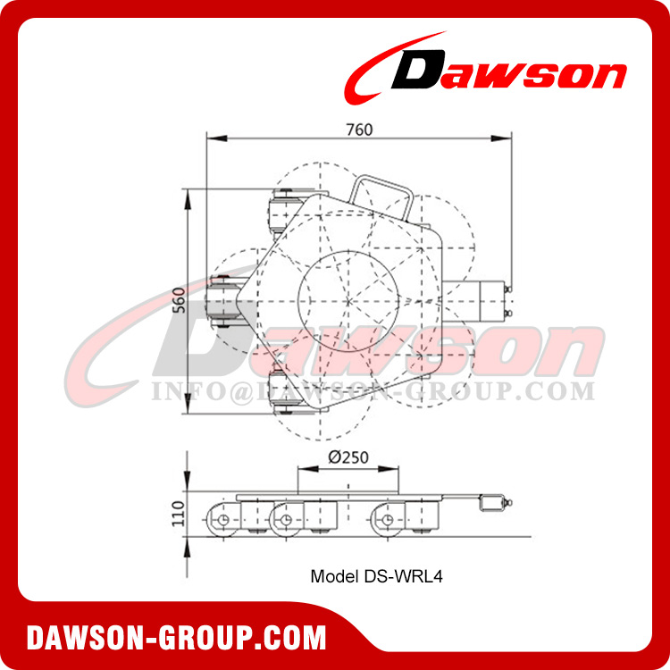 DS-WRL2 DS-WRL4 Series Rotating Trolleys, Rotating Transport Trolleys, Rotating Skates, Transport Skates