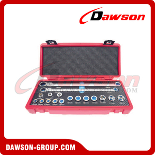 DSTDW1244 Ratchet Combination Wrench Set 17Pcs