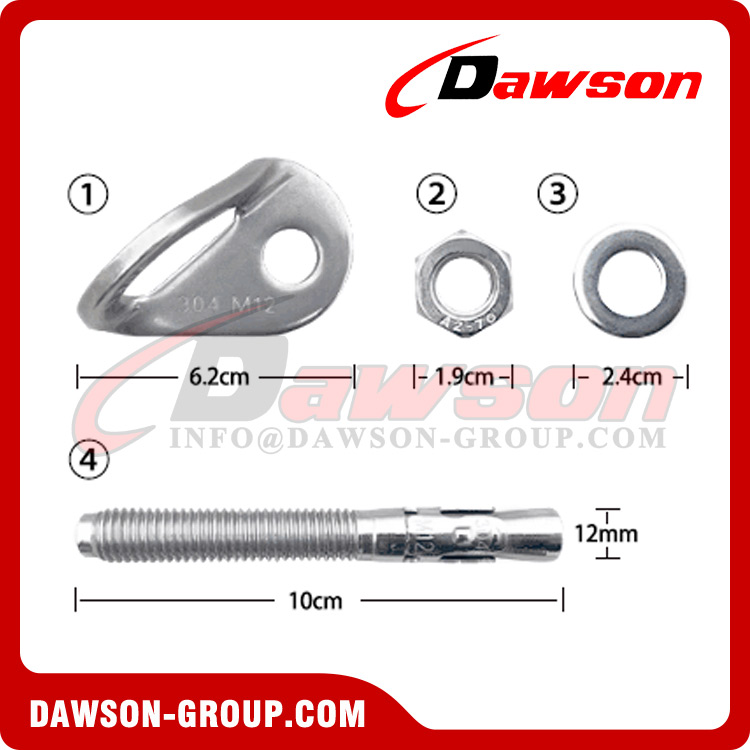 DS-YDGP M8 M10 M12 Stainless Steel Anchor Anchor Hanger Plate Kit Bolt for  Outdoor Use - Dawson Group Ltd. - China Manfuacturer, Supplier, Factory