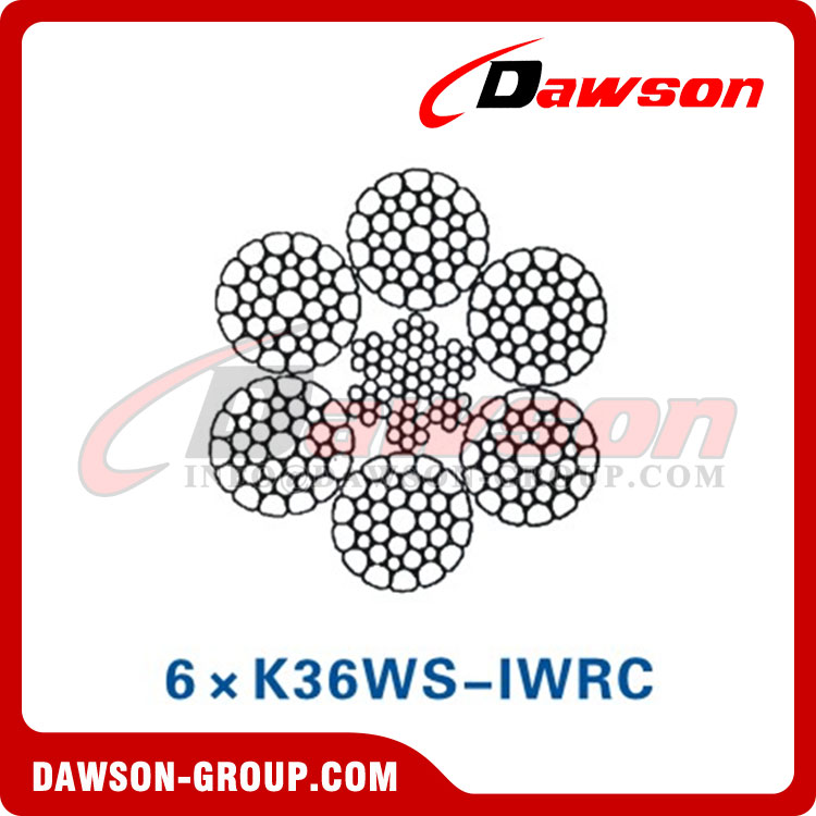 Steel Wire Rope Construction(6×K31WS-IWRC)(6×K36WS-IWRC), Wire Rope for Port Machinery 