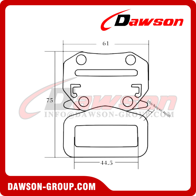 DSJ-A4045 Aluminum Buckle For Fall Protection Bags Luggages, Seat Belt Harness Metal Buckles