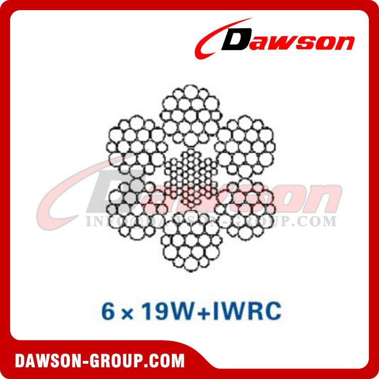 Steel Wire Rope Construction(6×19W+FC)(6×19W+IWRC), Wire Rope for ...
