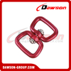 DSJ-A+A High Quality Aluminum Double Eye Swivel Round Ring, A7075 11g Custom Aluminum Swivel Ring