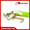 Tow Straps V Bridle 3''×24'' with RTJ Clusters, Hi VIZ/HI Abrasion Green Webbing, 4700 lbs WLL, Recovery V Strap with Reinforced Webbing for Towing, Wrecker, Rollback, Car Hauler