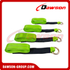  2'' x 8' Car Tie Down Lasso Ratchet Strap with Flat Hook, High Viz Green Tire Straps for Car Trailer, Wheel Straps for Hauling Cars 