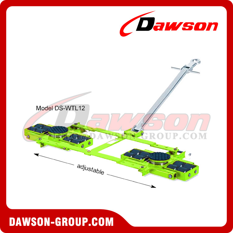 DS-WTL6 DS-WTL12 Series Tandem Trolley for Heavy Loads, Tandem Dolly, Transport Trolleys