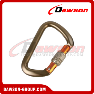 DSJ-T1809N Aluminum Material For Custom Round Shape Carabiner, 26Kn Auto Lock Climbing Aluminum Carabiner