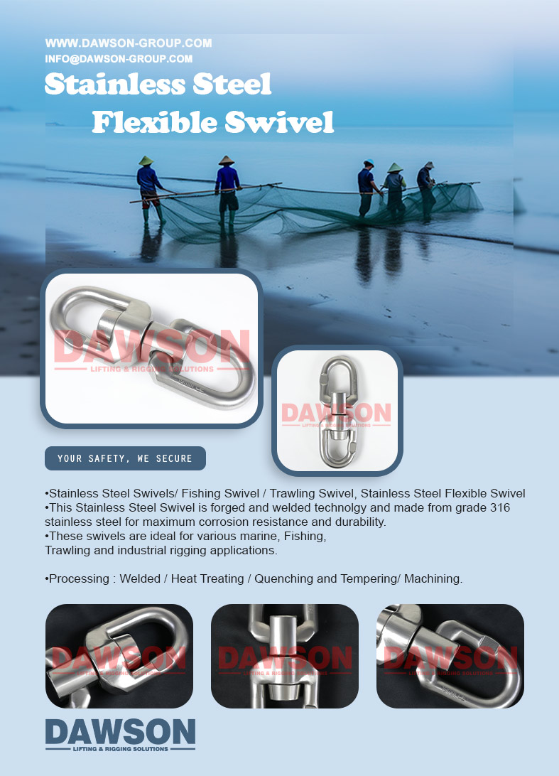 Stainless Steel Flexible Swivel with Flat, Stainless Steel Swivels, Fishing  Swivel, Trawling Swivel - Dawson Group Ltd. - China Manufacturer, Supplier,  Factory