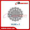 Steel Wire Rope(35(W)×7), Wire Rope for Coal and Mining