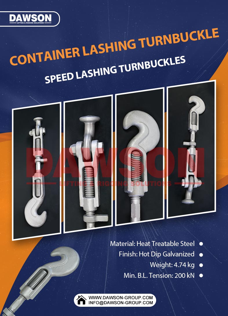 Speed Lashing Turnbuckle with Hook, Speed Lashing for Boat, Chain Quick  Lash - Dawson Group Ltd. - China Manufacturer, Supplier, Factory