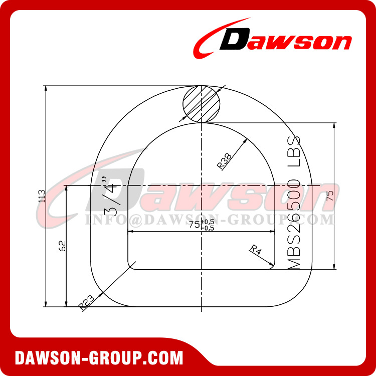 D Ring Drop Forged D Ring with Weld-on Clip - China Rigging