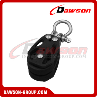 DS-NP-8036 Nylon Pulley Double Sheaves, Sailboat Nylon Pulley, Sailing Pulley Blocks, Nylon Pulley for Pulling & Lifting