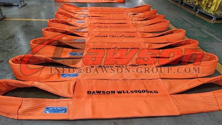 WLL 50 Ton Polyester Heavy Duty Webbing Slings - Lifting Slings - Dawson Group Ltd. - China Manufacturer, Factory