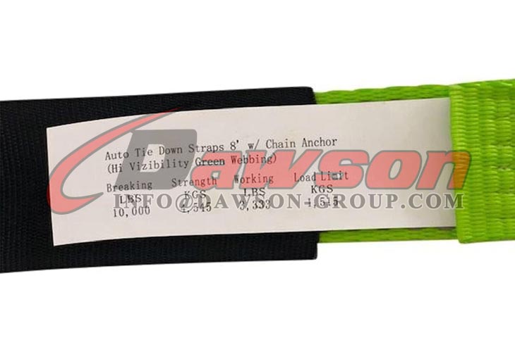 VULCAN Exotic Car Rim Tie Down Set - 4 Straps - High-Viz - View #5