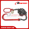 3/8'' x6' G80 15'' Long Shank J Hook Tow Chain Recovery with Eye Cradle Grab Hook, 7100 LBS WLL Rollback Towing Chain for Car Wrecker Recovery Flatbed Trailers Truck, Towing Equipment