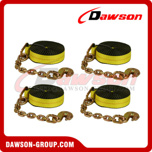 2 in. x 30 ft. Winch Strap with Chain Anchor, Working Load Limit 3333 lbs