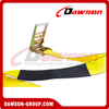 Underlift Tie Down 4'' Heavy Duty Strap with Ratchet for Towing, Under Reach Tie-Down Straps, Used to Wrap The Underlift Bar and Vehicle Axle to Tow