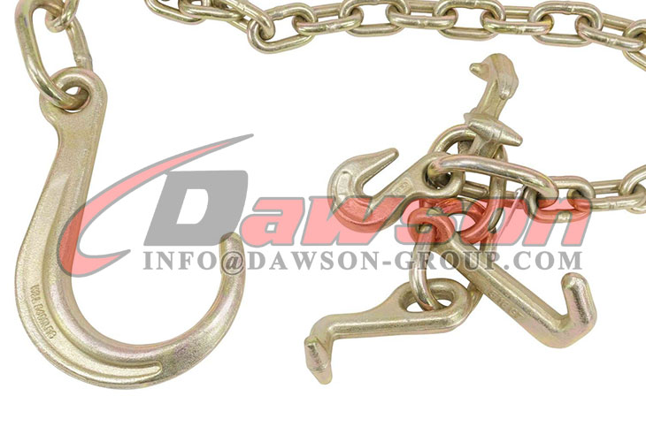 Grade 70 5/16'' V-Chain Bridle Tow with 4'' Mini J Hooks & Grab Hooks at  Pear Link, 3' Leg 4700 LBS WLL Tow Truck Chain for Trailer Wrecker Recovery  Towing - Dawson