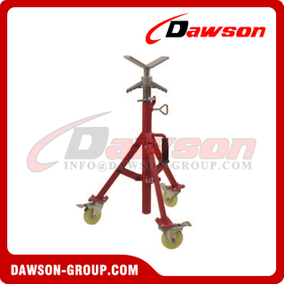 DSTD1108VW V-Head Pipe Stand with Mecanum Wheel, High Foldable, Low Foldable, Pipe Grip Tools 