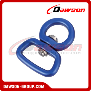 DSJ-B+D Hardware Heavy Duty Alumium Round Swivel Ring, 5Kn Aluminum Swivel Hoisting Ring Carabiner 