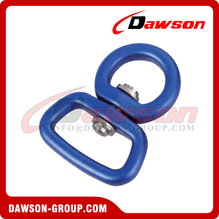 DSJ-B+D Hardware Heavy Duty Alumium Round Swivel Ring, 5Kn Aluminum Swivel Hoisting Ring Carabiner 