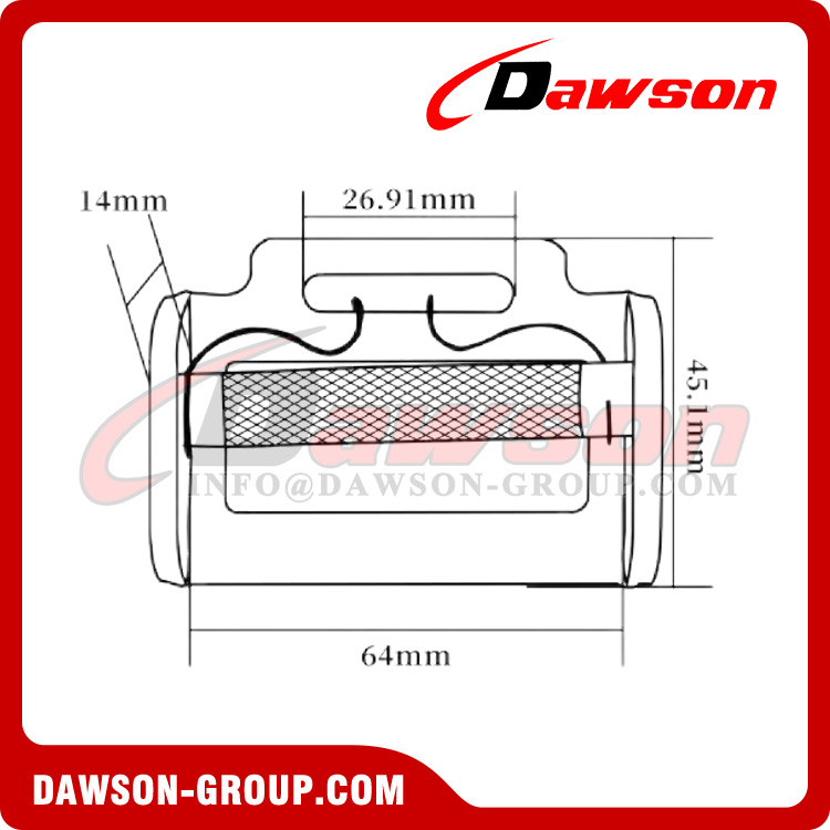 DSJ-4052 Quick Release Buckle For Fall Protection, Inner Slider Spring Buckle