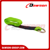  2'' x 8' Car Tie Down Lasso Ratchet Strap with Flat Hook, High Viz Green Tire Straps for Car Trailer, Wheel Straps for Hauling Cars 