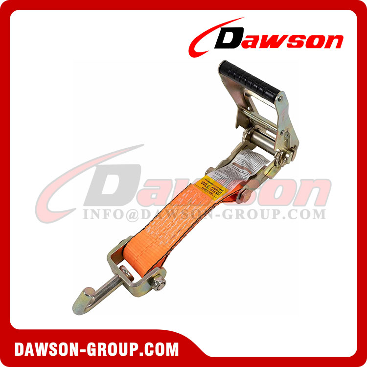 China 2 Inch Wide Handle Ratchet Tie Down Straps With Twist Flat Snap Hook  Manufacturer and Supplier