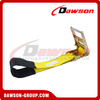 Underlift Tie Down 4'' Heavy Duty Strap with Ratchet for Towing, Under Reach Tie-Down Straps, Used to Wrap The Underlift Bar and Vehicle Axle to Tow