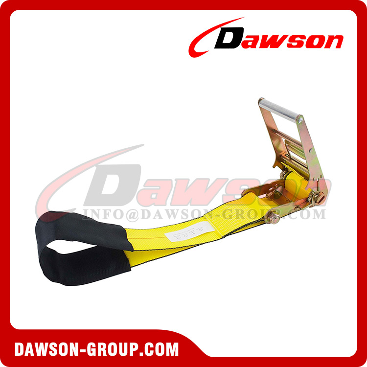 Underlift Tie Down 4'' Heavy Duty Strap with Ratchet for Towing, Under Reach Tie-Down Straps, Used to Wrap The Underlift Bar and Vehicle Axle to Tow