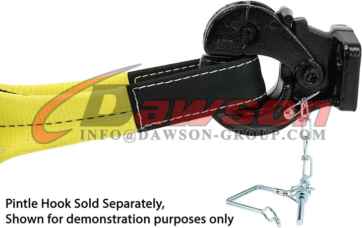 4 X 20 Recovery Tow Strap Heavy Duty 32000 Lbs Break Strength Use For Emergency Towing Rope 