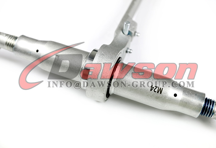 DSRTEEL L Ratchet Turnbuckle Compactor Eye & Eye, Ratchet Handle