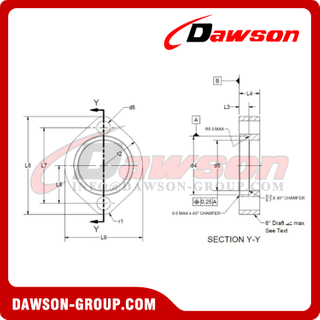 DS-FCO Oval Flange Clamp Dimensions for Air Compressor, Hydraulic Flange Clamps