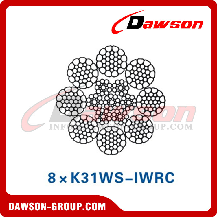 Steel Wire Rope Construction(8×K26WS-IWRC)(8×K31WS-IWRC)(8×K36WS-IWRC), Wire Rope for Port Machinery 