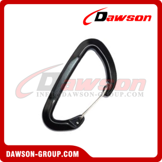 DSJ-A2062U Aluminum Material For Custom Round Shape Carabiner, Wire Door D-Type Carabiner Hook Climbing Metal Clip Spring