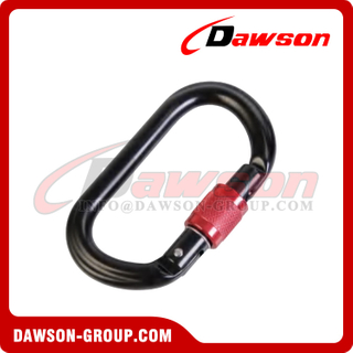 DSJ-A7108N Aluminum Material For Custom Round Shape Carabiner, Aluminum Screw Locking Carabiner Hook 