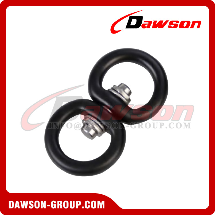 DSJ-B+B 5KN Breaking Force Aluminum Double Swivel Ring, 11.9g Custom Aluminum Swivel Ring