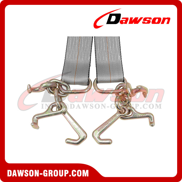 Tow Dolly Tie Down Straps – 3,000 LBS Working Load For 13-18 Inch Rims (Pair) Red