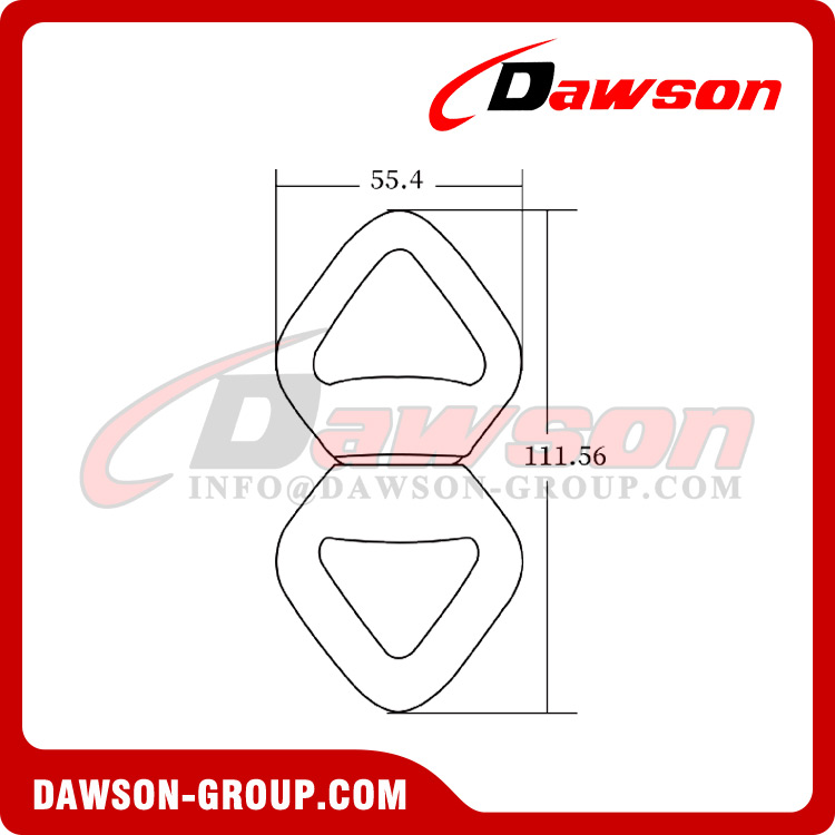 DSJ-E+E+(Fe) Lifting Double Eye Swivel Ring, 30Kn Sheet Steel Eye Swivel Ring, Heat Treated Swivel Ring