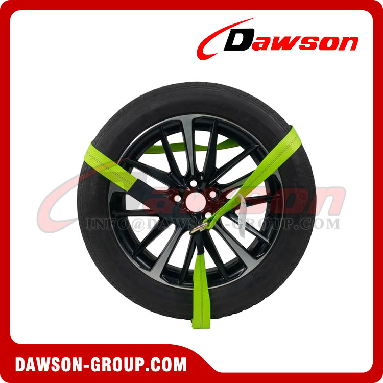 VULCAN Exotic Car Rim Tie Down Set - 4 Straps - High-Viz - View #2