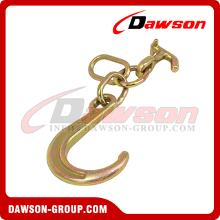 8'' G70 J Hook with T-J Hooks and Enlarged Link, 5,400 lbs WLL