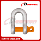 DAWSON™ ORANGEPIN™ Grade T8 DG210A Forged Alloy Steel Dee Shackle with Screw Pin, G8 Class Screw Pin Chain Shackle